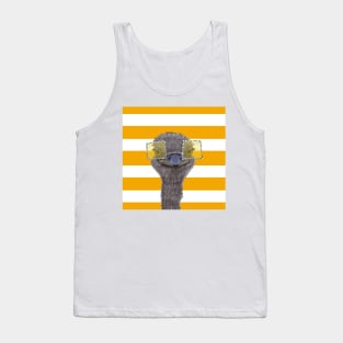 Funny Ostrich With Glasses Tank Top